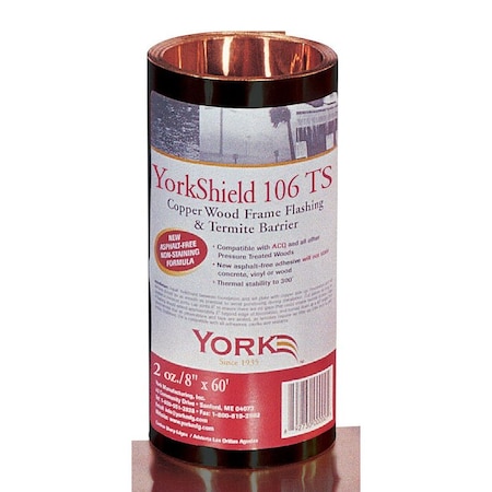 York York 106 TS 8 in. W X 720 in. L Copper Flashing Copper RESYS0208